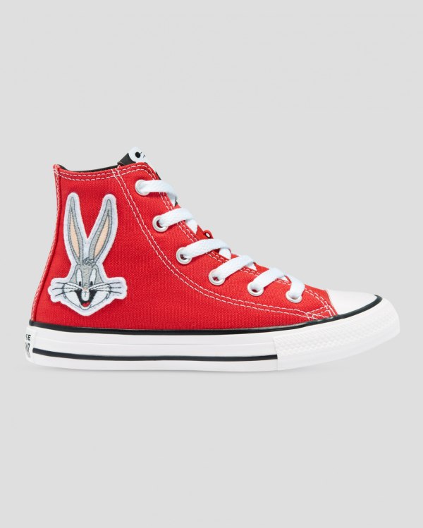 Converse X Bugs Bunny Chuck Taylor All Star Rød Sko Danmark - Converse Høje Sneakers Børn - 83206GXZ